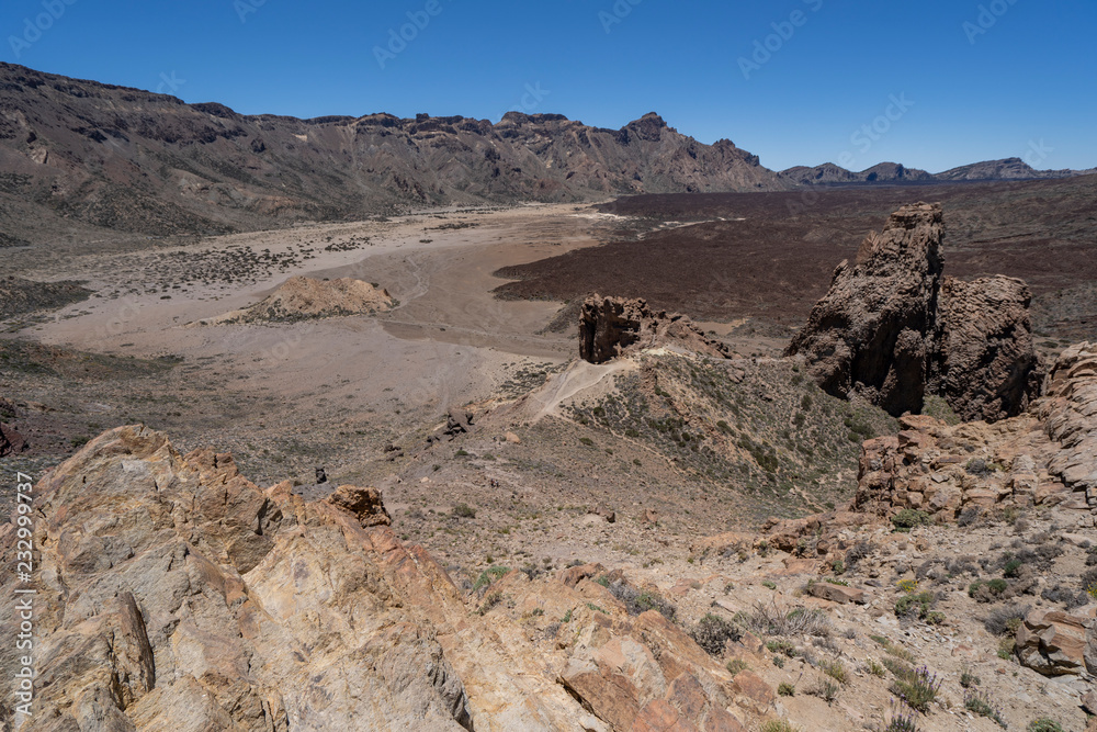 Views of Roques de Garcia and Teide Mountain , Teide National Park, Tenerife, Spain. Views of Roques de Garcia and Teide Mountain , Teide National Park, Tenerife, Spain.