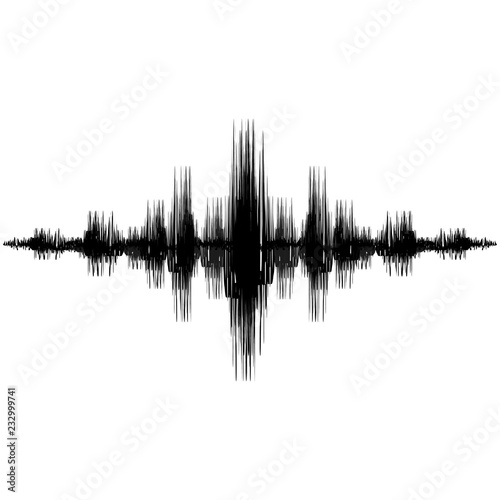 Earthquake. Richter Earthquake Magnitude Scale. Vector illustration