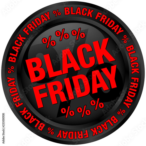 Button "Black Friday" Black/Red