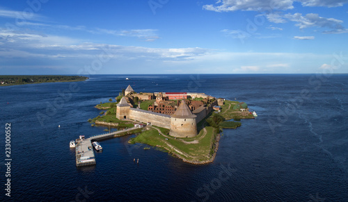 Fotografia Aerial view on fortress Oreshek in Neva