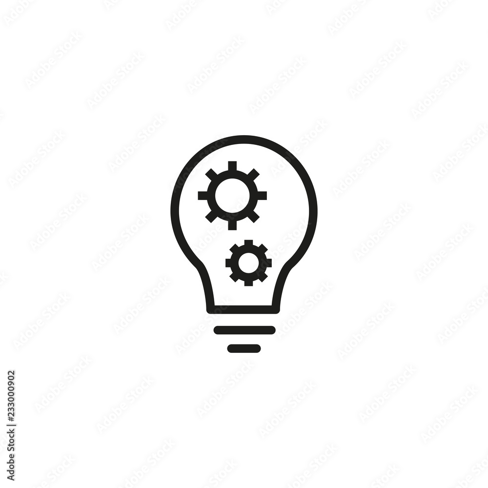 Bulb with gear wheels line icon. Lamp, electricity, mechanism. Engineering  concept. Vector illustration can be used for topics like solution,  innovation, technology vector de Stock | Adobe Stock