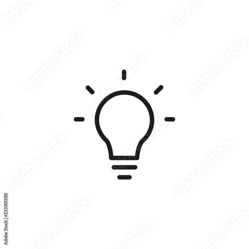 Shining bulb line icon. Lamp, electricity, energy. Idea concept. Vector illustration can be used for topics like intelligence, imagination, inspiration