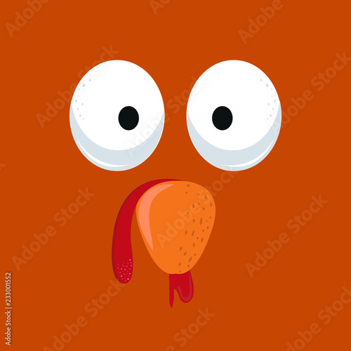 turkey character thanksgiving funny humor colorful animals