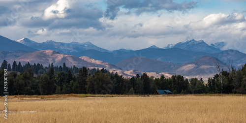 Snowy mountains over the Methow Valley
