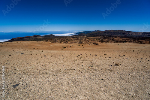 views of the Teide crater from cable car, Teide National Park, Tenerife, Canary Islands