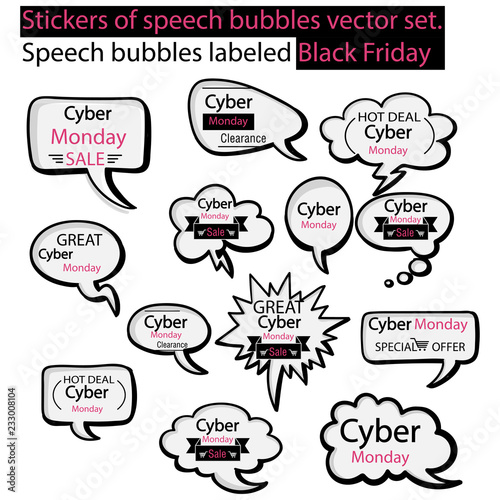 Super mega discounts. Sale speech bubble icons. Buy cart symbols. Black friday gift box signs. Big sale shopping bag. Black friday. Cyber monday. Vector