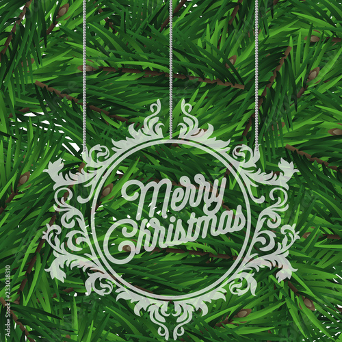 Christmas greeting cards, Christmas-tree decorations, pines. Christmas 2019. New Year 2019. Merry Christmas