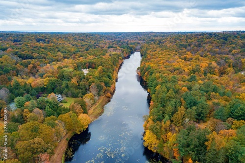 Aerial view of a river