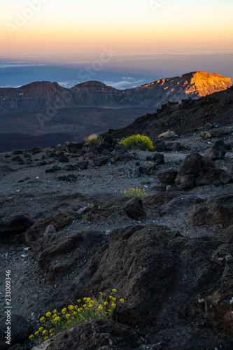 Teide's shadow over the island  and over Grand Canaria at sunset © daniel damaschin