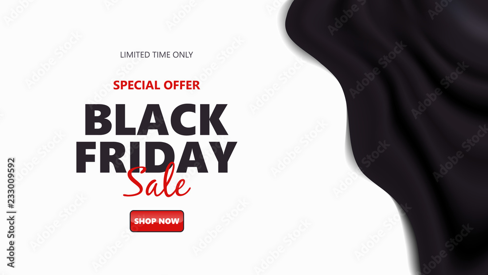 Black Friday sale design template. Vector illustration.