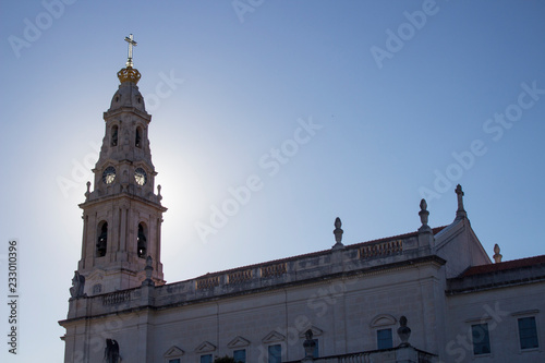 The Sanctuary of Fatima (Basilica of Our Lady of Fatima) in the sunset, Portugal