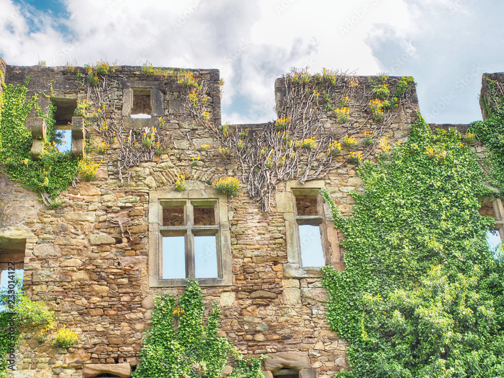Fototapeta premium Burg Lichtenberg bei Kusel in Rheinland-Pfalz – märchenhafte Ansichten – farbintensiv - HDR 