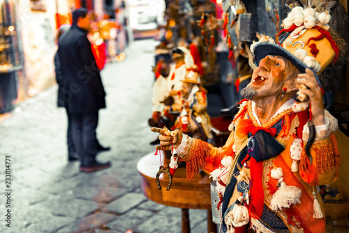 Fototapeta Naklejka Na Ścianę i Meble -  street famous for its artisan shops selling nativity displays in Naples, Italy