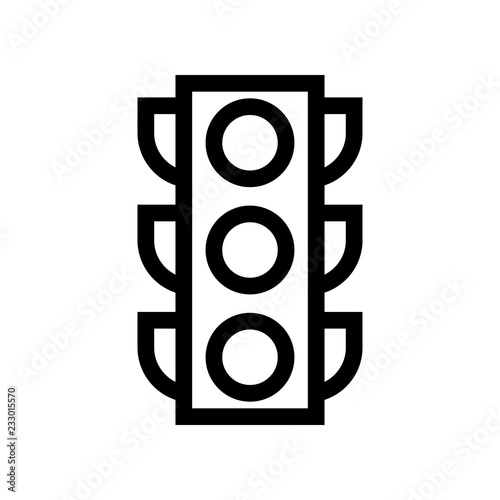 Traffic light icon vector