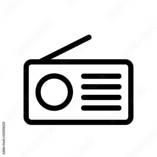 Radio icon vector