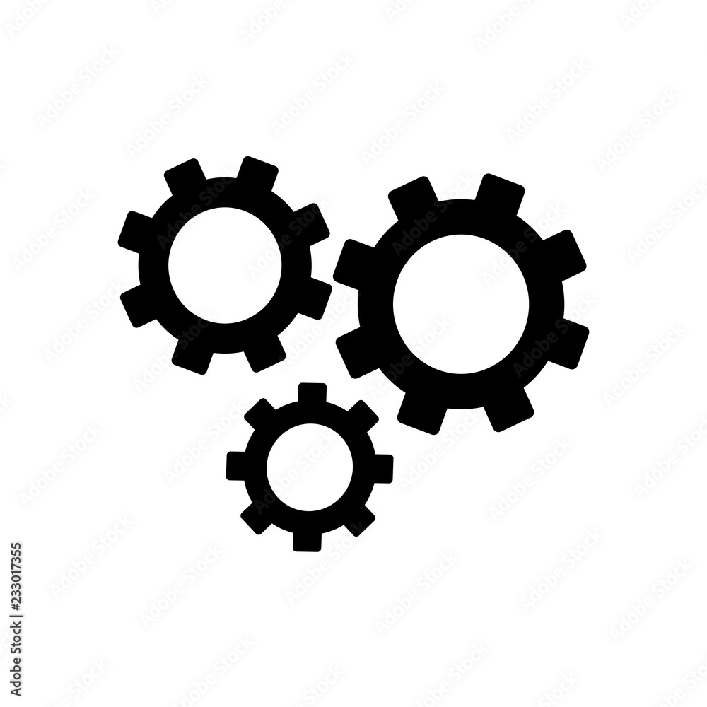 Gears icon vector