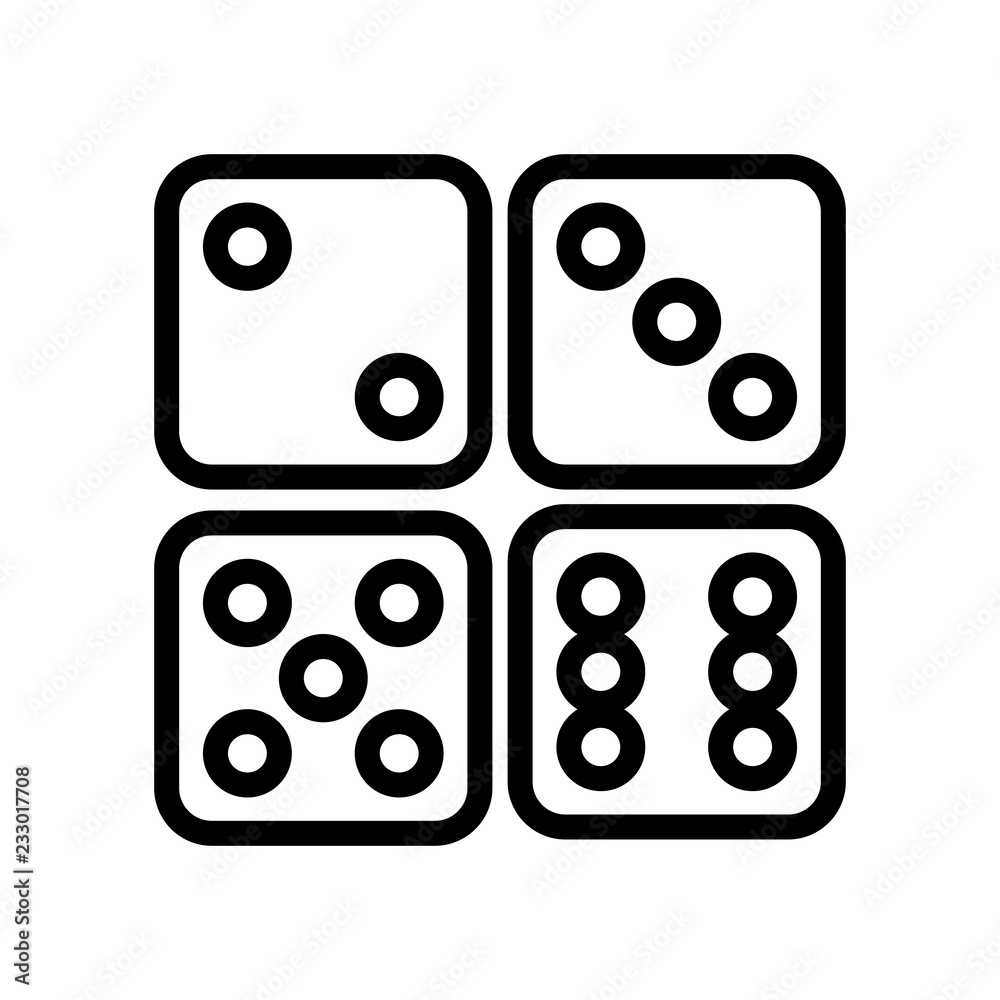 Dices icon, vector Dices icon, vector