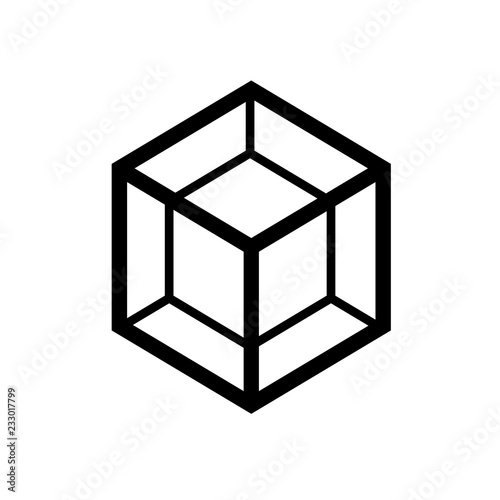 Cube, tesseract icon
