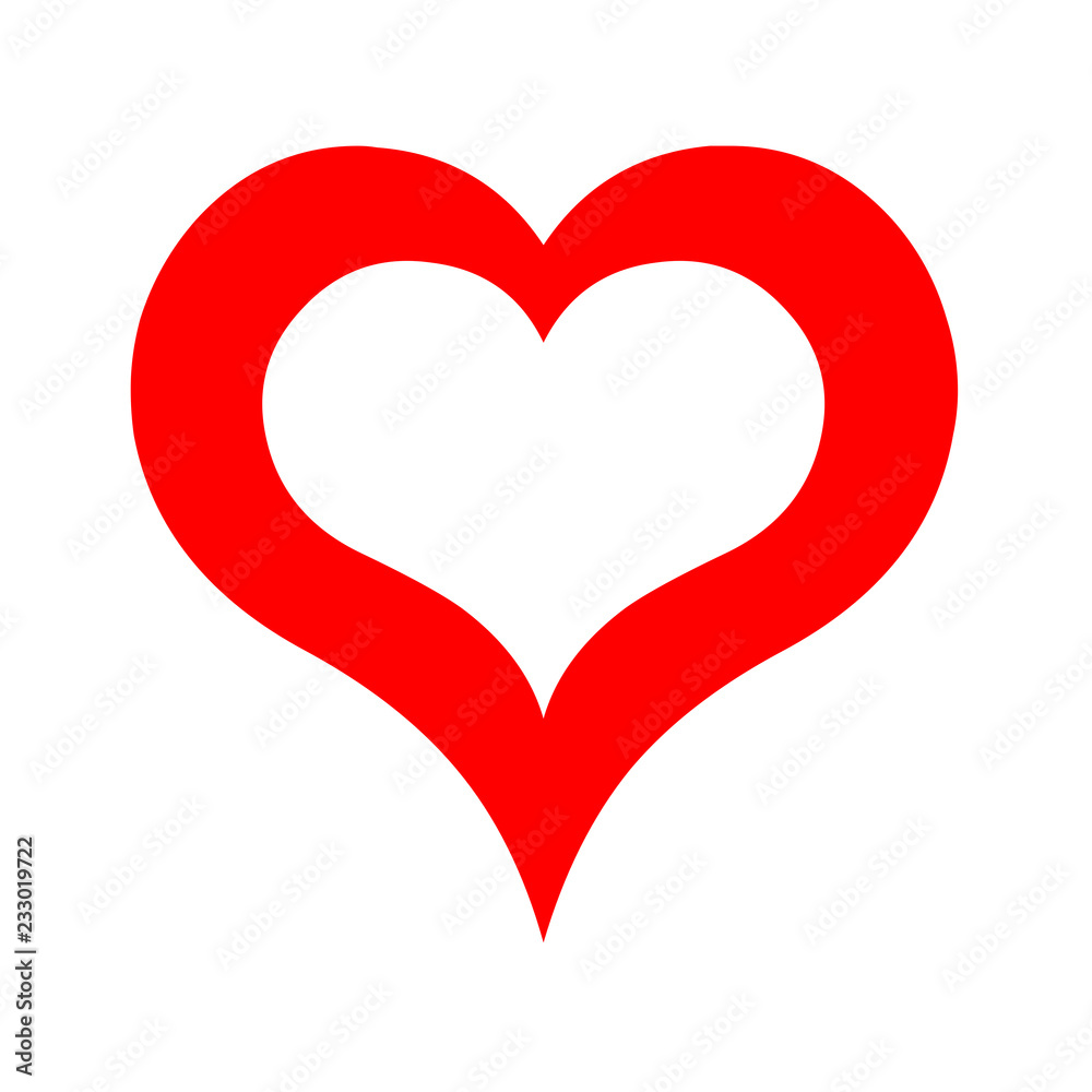 Red heart symbol illustration
