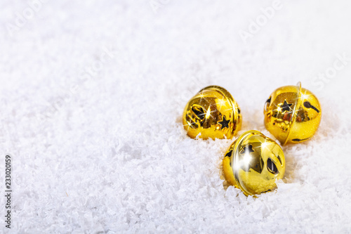 Christmas bells in the snow photo