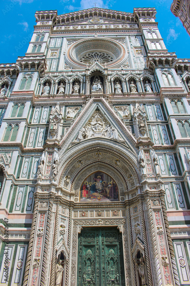 Details of Florence Cathedral, Church in Italy Duomo di Firenze