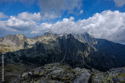rocky hiking trails for tourists in western carpathian Tatra mountains in slovakia © Martins Vanags