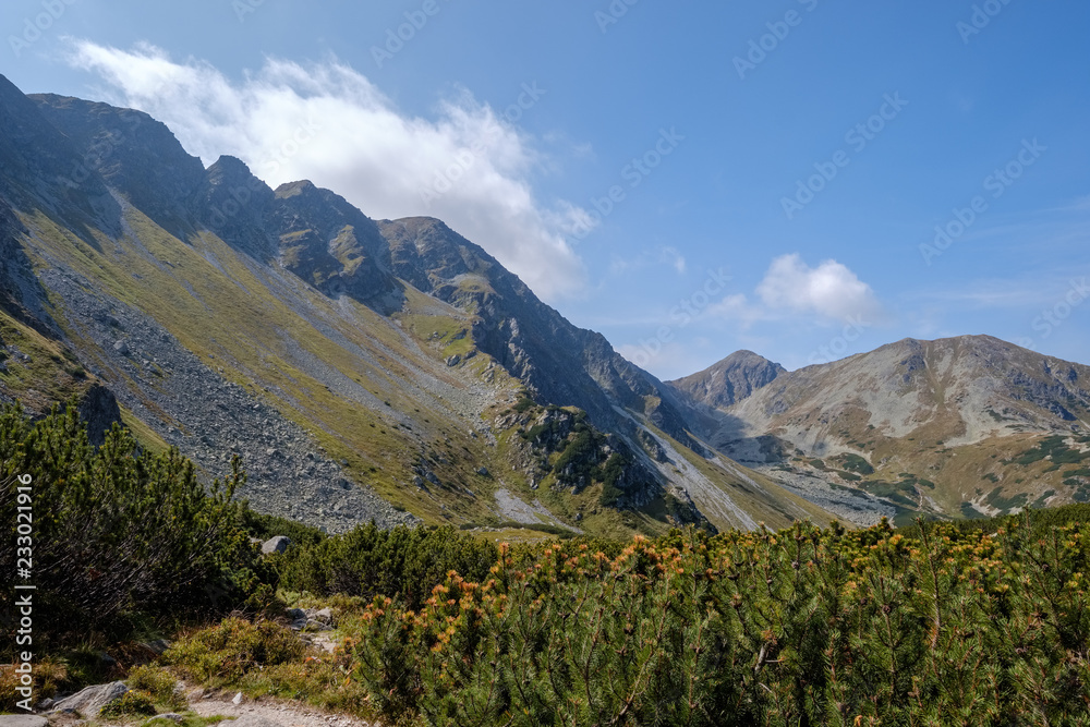 rocky hiking trails for tourists in western carpathian Tatra mountains in slovakia rocky hiking trails for tourists in western carpathian Tatra mountains in slovakia