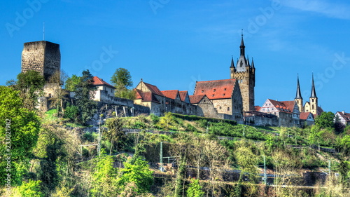 Skyline von Bad Wimpfen mit historischer Stadtmauer photo