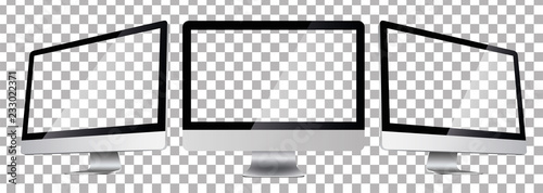 A personal computer monitor in a flat vector style