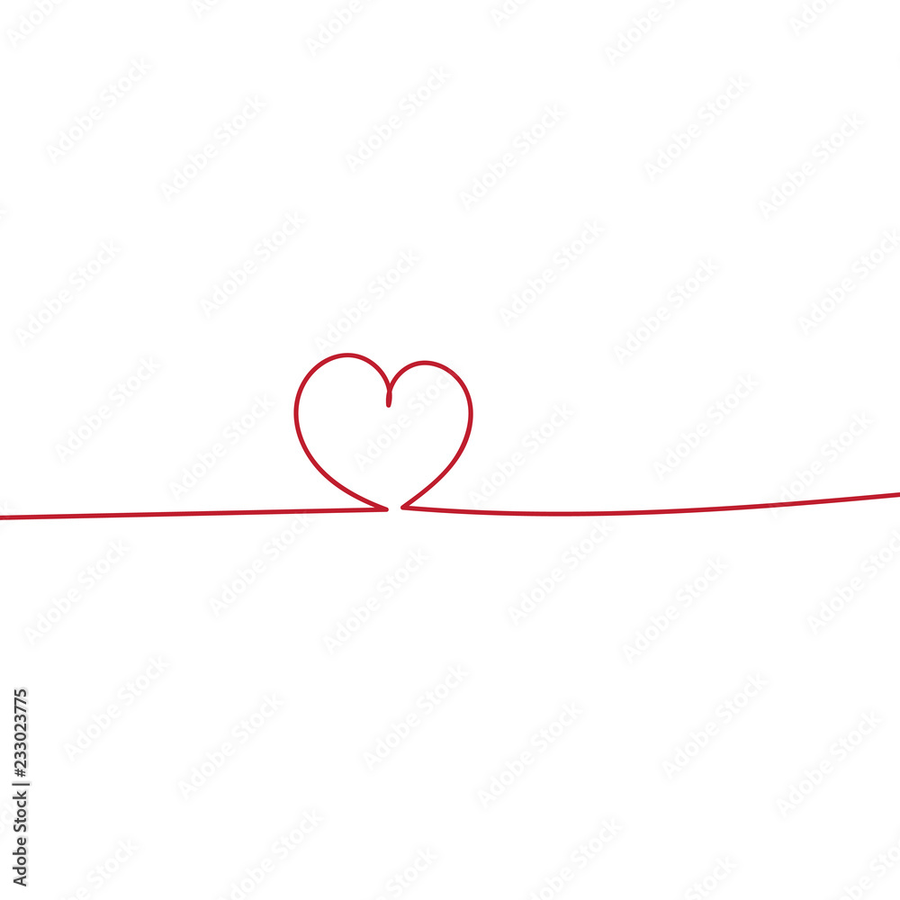 Continuous line heart drawing. Minimalist design. Continuous line heart drawing. Minimalist design.