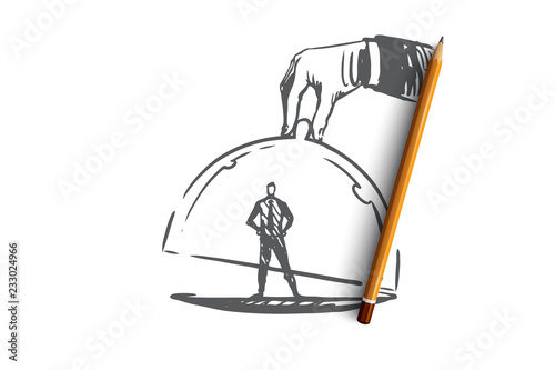 Customer loyalty, business, marketing, service concept. Hand drawn isolated vector.