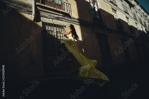 Climber on a city street. photo