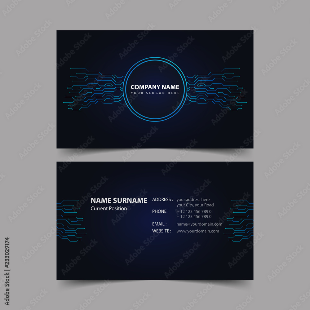 Fototapeta premium Business Card Design Template.