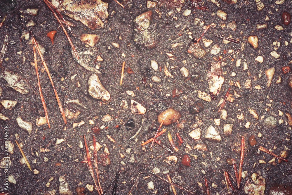 Texture of dirty crude asphalt with stones. Texture of dirty crude asphalt with stones.