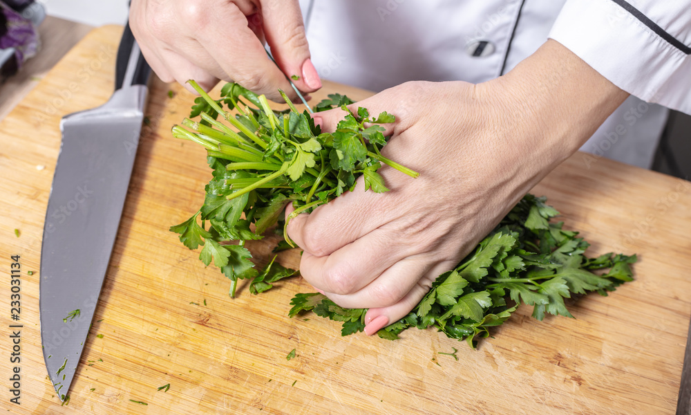 cook chopped parsley cook chopped parsley