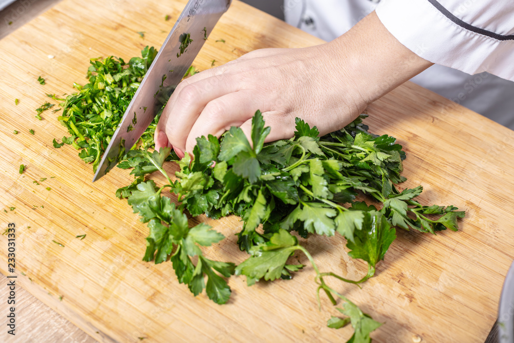 cook chopped parsley cook chopped parsley