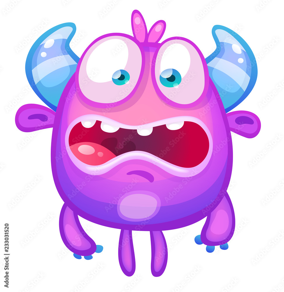 Naklejka premium Cute cartoon Monster