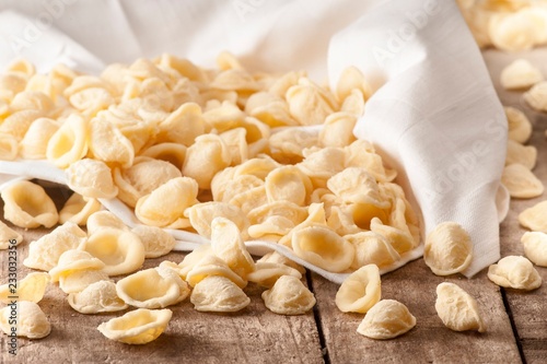 Fresh orecchiette pasta photo