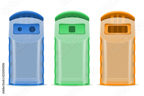 plastick dumpster waste sorting vector illustration