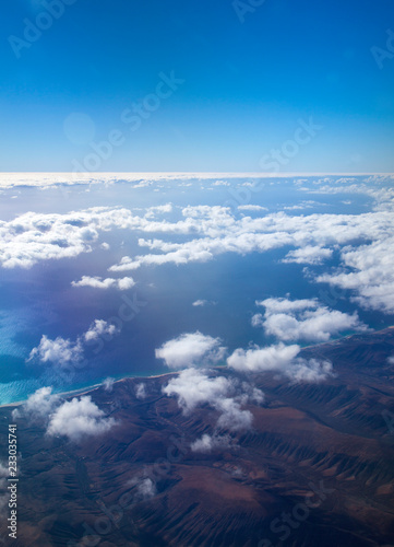 sea from low flying plane