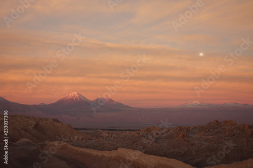 Sunset sur la vallée de la mort - Désert d'Atacama
