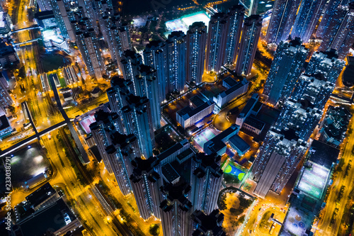 Hong Kong city at night