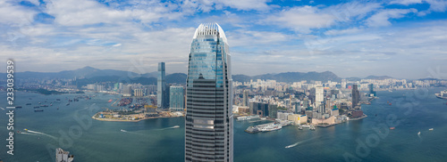  Panoramic shot of Hong Kong business office tower