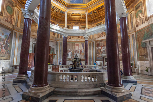 Photography Interior of the Lateran baptistery in Rome, Italy