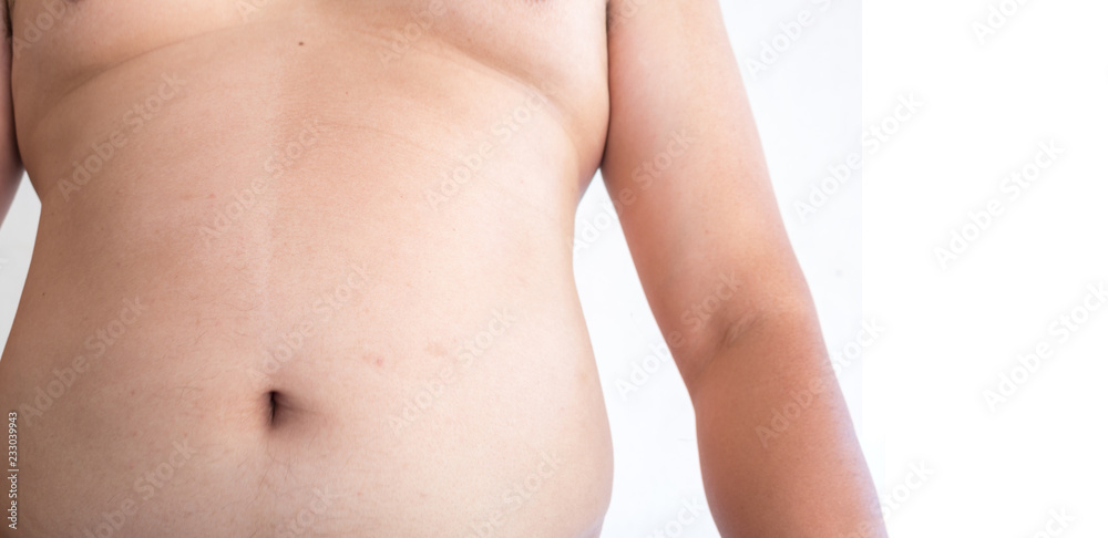 Blurred of Fat man body for background