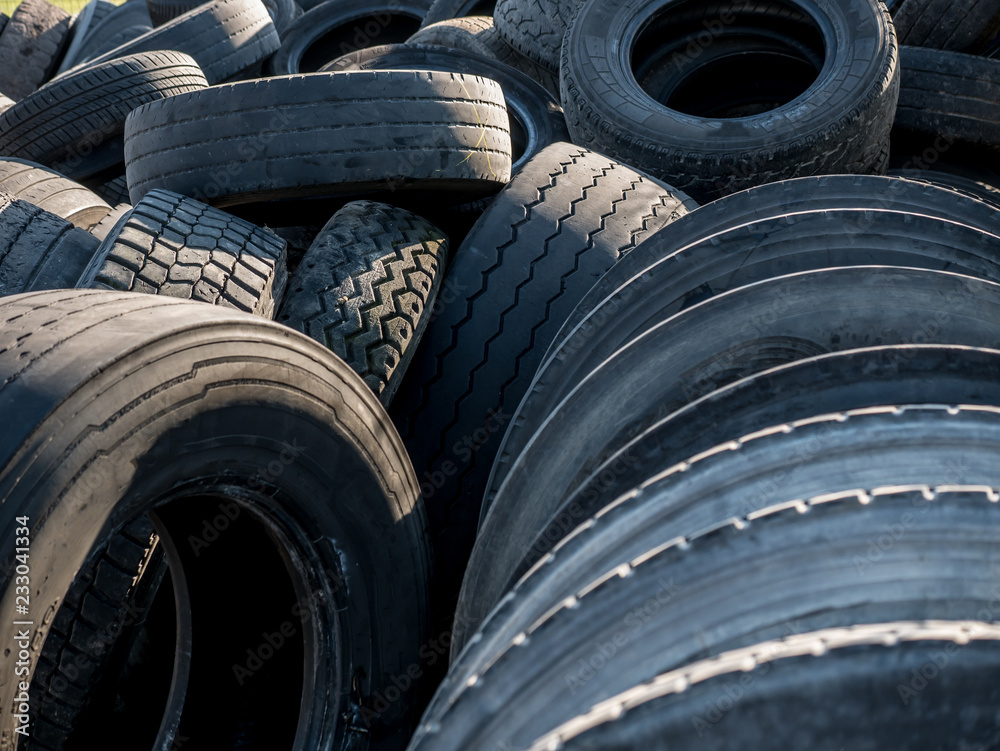 Old tires. Old tire dump. Old tire closeup. Old tires. Old tire dump. Old tire closeup.