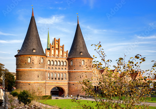 Historisches Holstentor in Lübeck, Schleswig-Holstein
