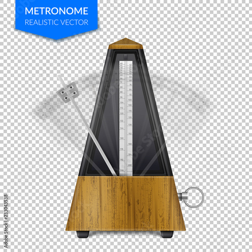 Classic Metronome On Transparent Background