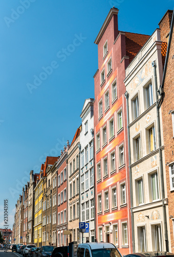Buildings in the historic centre of Gdansk, Poland