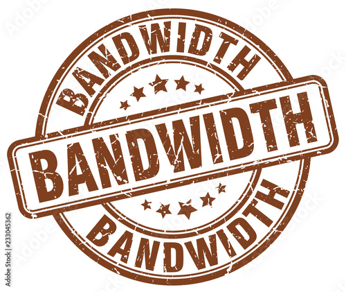 bandwidth brown grunge stamp